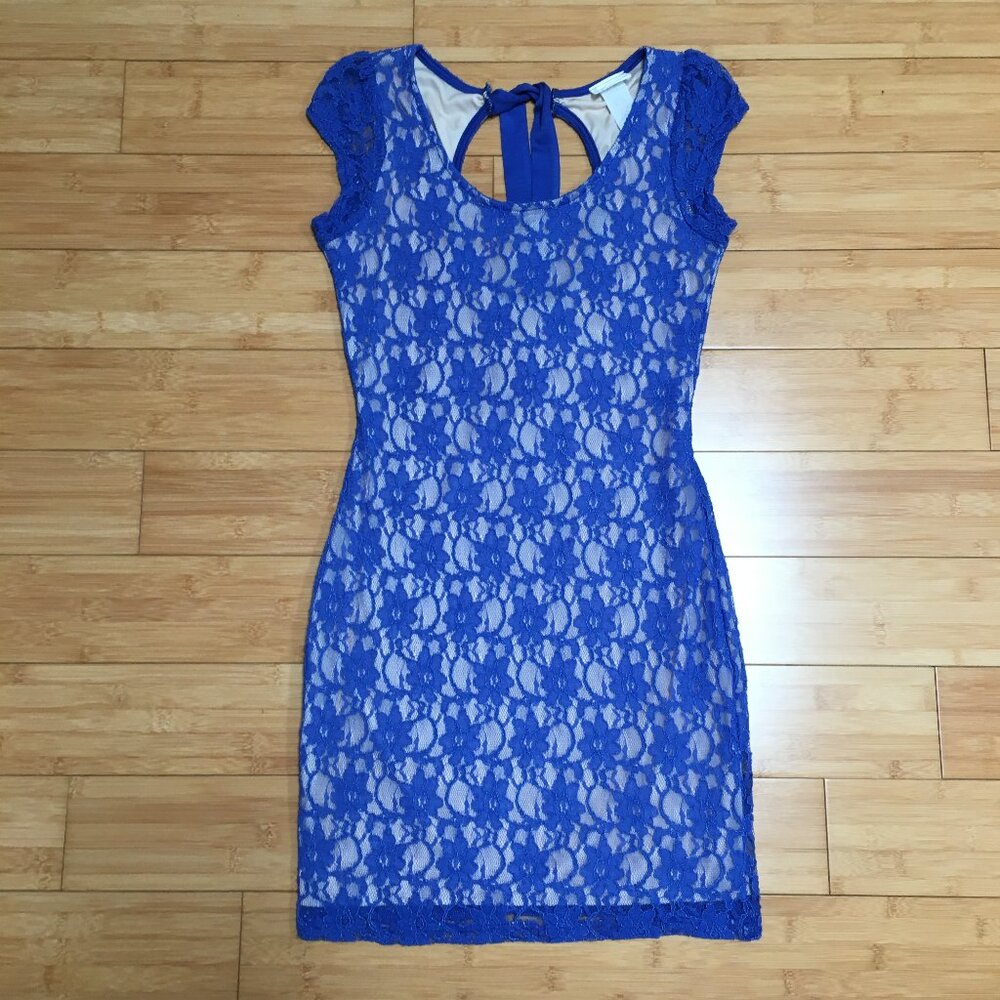 EUC New Mode Blue Lace Dress